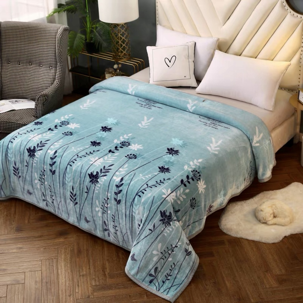 Selimut Bulu Dewasa Uk 140x200 Motif Dandelion