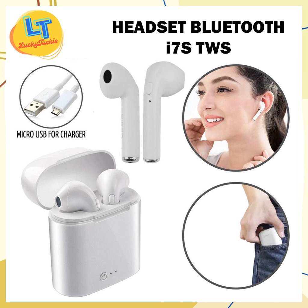 HEADSET WIRELESS BLUETOOTH I7S / HEADSET BLUETOOTH I7S TWS / EARPHONE WIRELESS STEREO