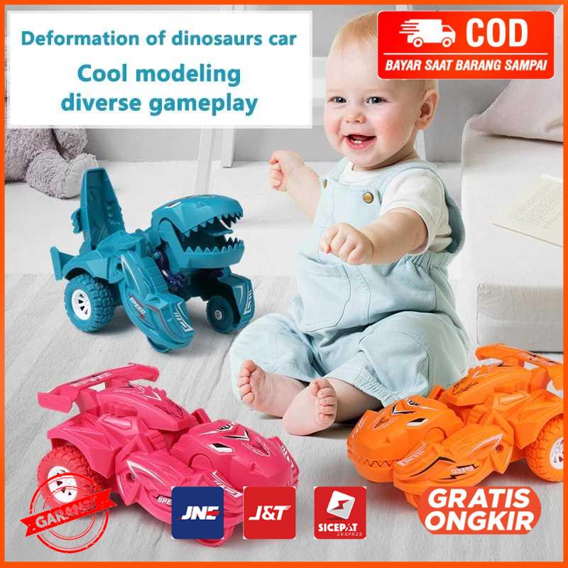 Mainan Mobil Berubah Bentuk Transforming Dinosaur Car DC712