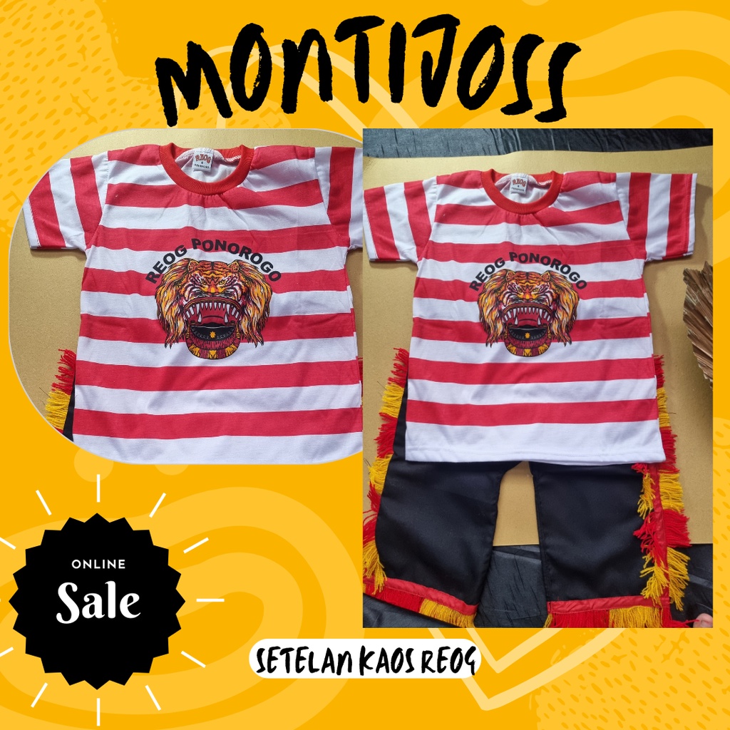 Kaos Reog Ponorogo Anak/ Kaos anak/Baju anak/ BAJU MERAH PUTIH / barongan