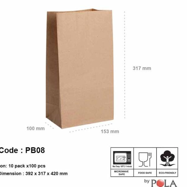 

Paper bag murah / kantong kertas murah PB08 - 100 pcs - WHITE