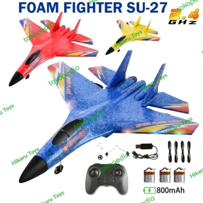 Foam Fighter Airplane RC Pesawat Tempur Sukhoi SU 27 Airplane