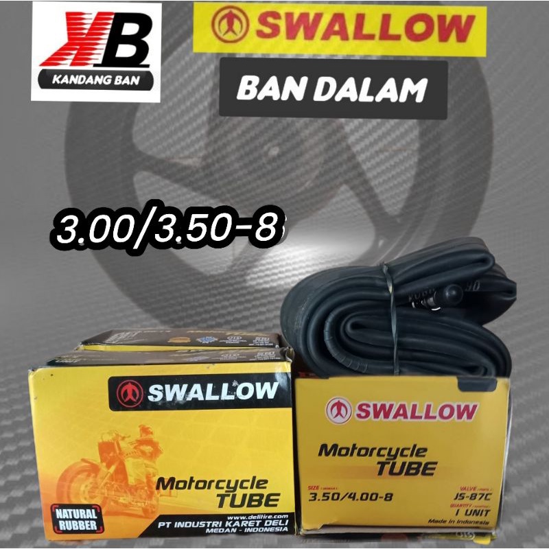 BAN DALAM SWALLOW 3.00/3.50-8 UNTUK MOTOR VESPA (PRODUK DI JAMIN ASLI)