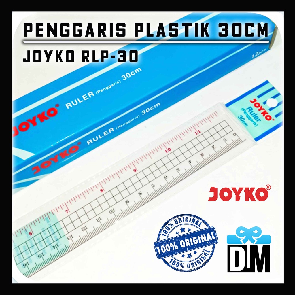 

Penggaris Plastik Bening 30 cm 300mm 30cm Joyko Ruler Jidar Pengukur Panjang