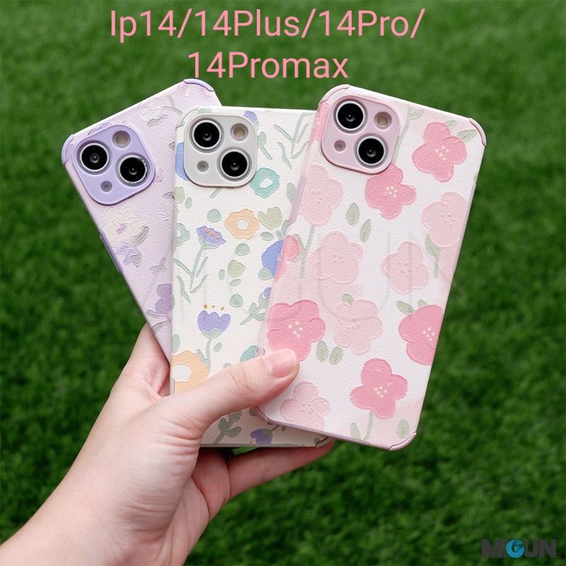 New! (2) Leather Flower Case - Softcase fullcover For iPhone 11 12 13 MINI 14 PLUS PRO PROMAX X XR XSMAX 7+ 8+ 7 8 SE2020