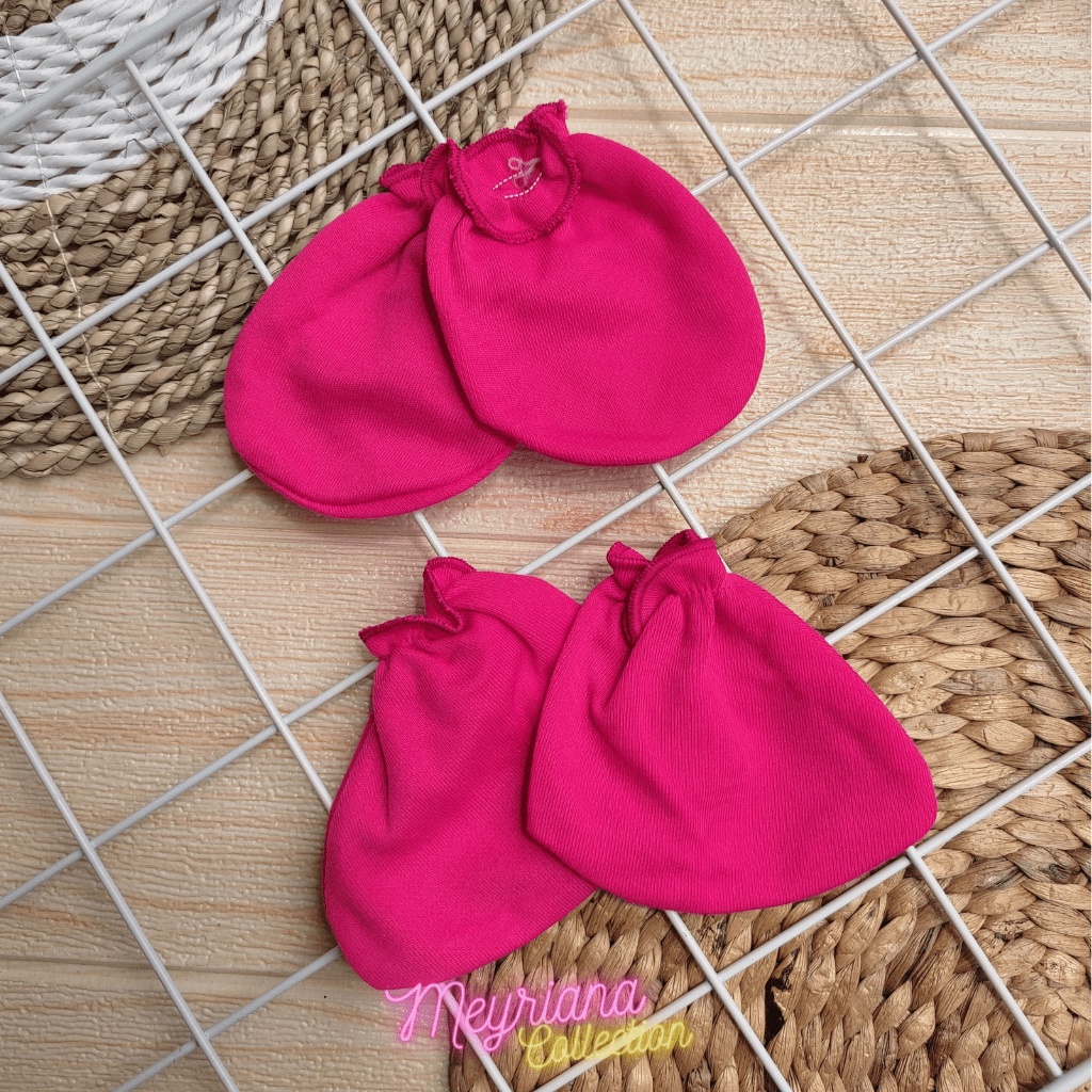 3 PCS Sarung Tangan 3 PCS Sarung Kaki Bayi Baru Lahir Seri Pink Sartaki Meyriana Collection