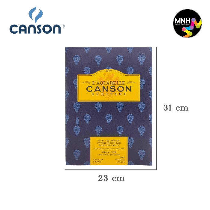 

Drawing Book Canson Heritage 12S Cold Press 300G