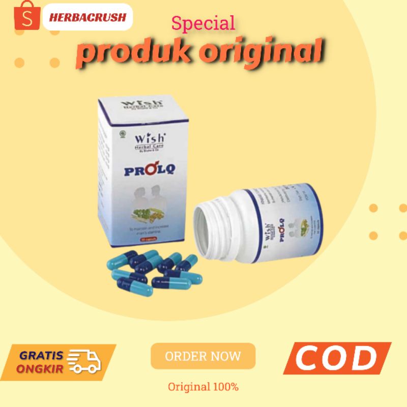 cod Wish prolq - Pro Lq suplemen herbal stamina pria asli (dr boyke)