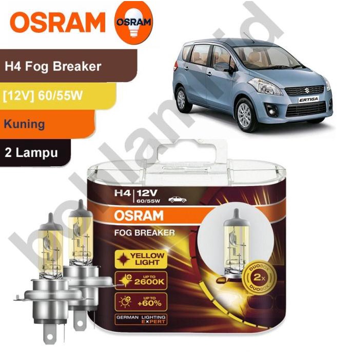 Lampu Mobil OSRAM FOG BREAKER ERTIGA H4 FBR HALOGEN Kuning Gold