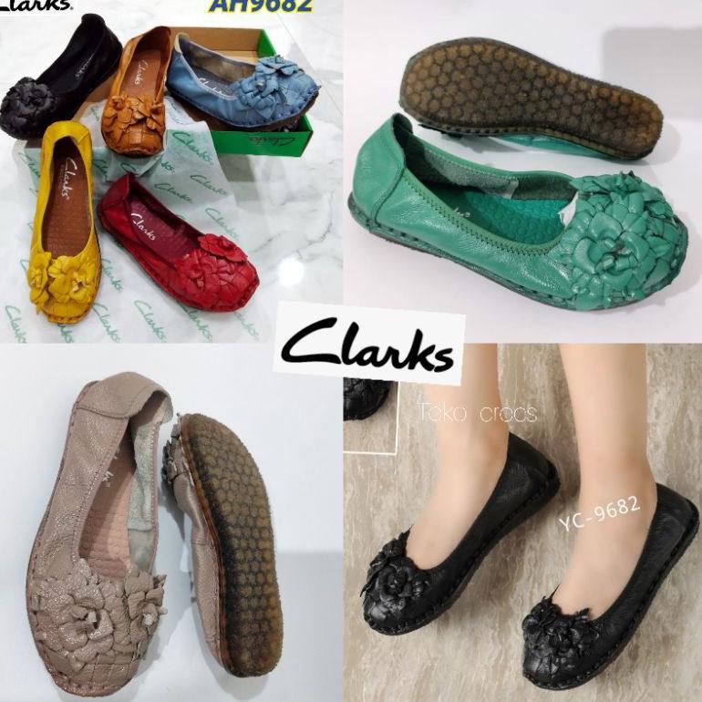 HARGA TERMURAH ㊋ Sepatu Clarks bunga 2 / clarks bunga 9682 /Sepatu wanita clarks bunga kulit asli ◈