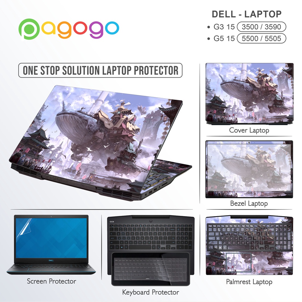Screen Guard Skin Keyboard Protector Garskin Stiker Laptop Dell G3 15 3500 3590 G5 5500 5505 Matte C