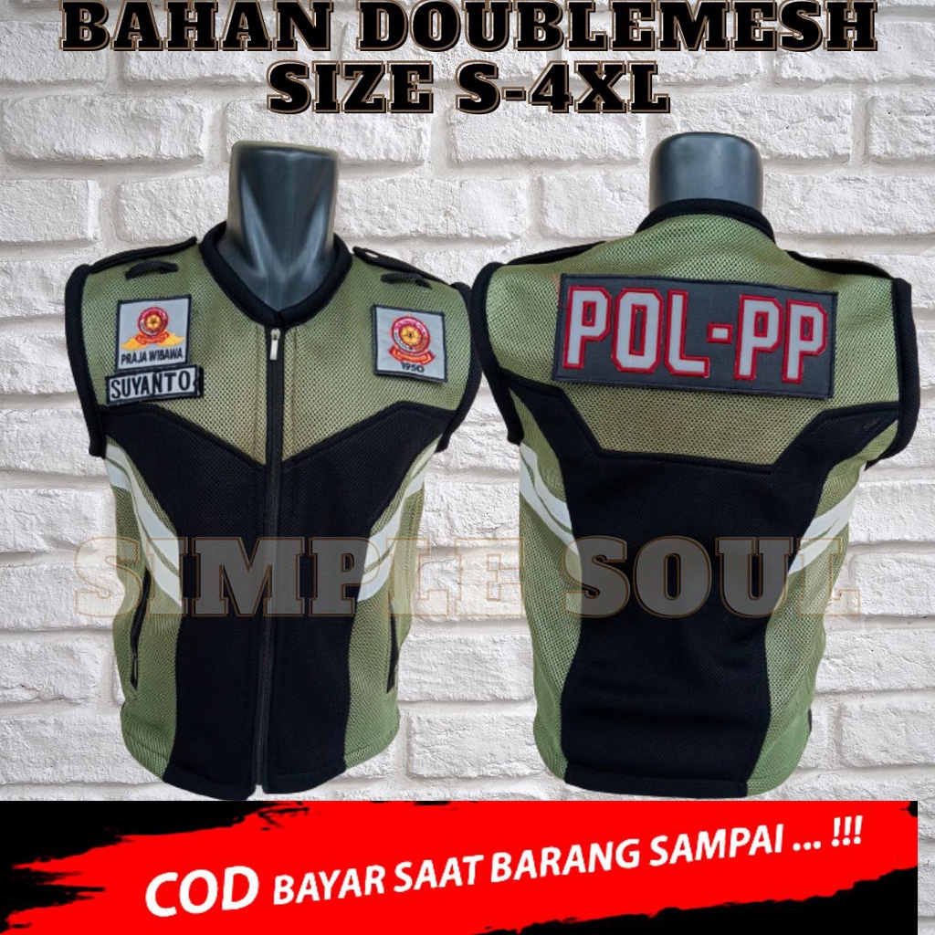 ROMPI SATPOL PP/ROMPI POL PP/ROMPI SATPOL PP TERBARU/DOUBLEMESH/UNTUK PRIA-WANITA VEST SECURITY/SATP