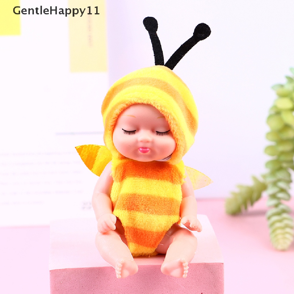 Gentlehappy 1pc Mainan Boneka Bayi Tidur Tinggi 3.5 &quot;