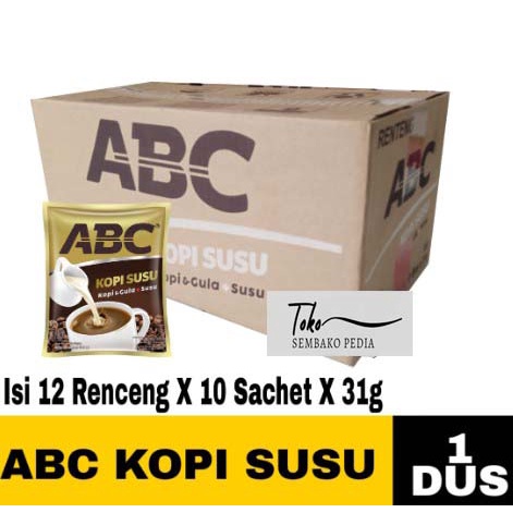 

Kopi Abc Susu Sachet 31gr - ( 1 karton isi 12 renceng )