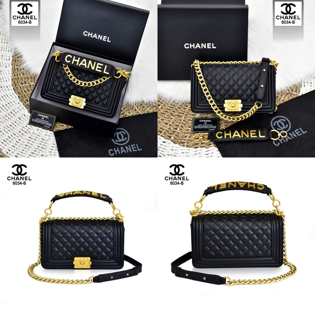 TAS WANITA BATAM IMPORT CHANEL BAG 6034-B KWALITAS PLATINUM LIKE ORI