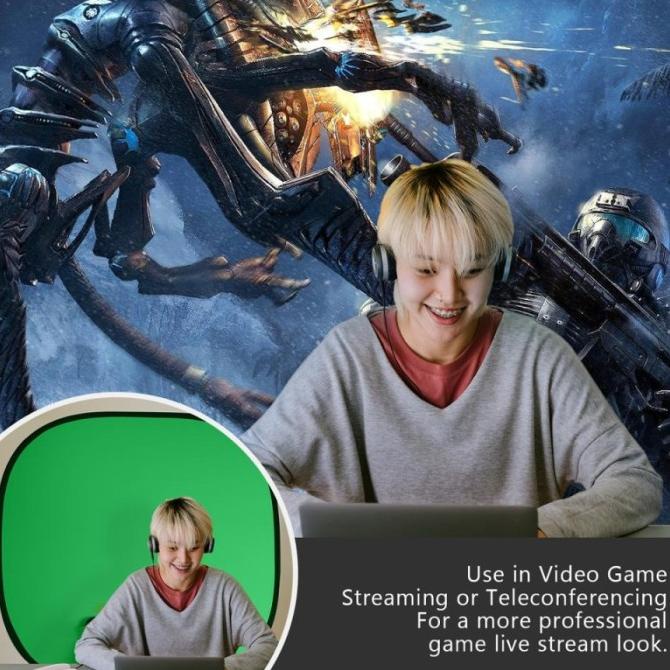 Green Screen Lipat Portable | Background Untuk Zoom