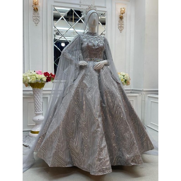 GAUN PENGANTEN BARBY JUMBO /BAJU PENGANTIN/GAUN SLIM DRES/GAUN BARBY/WEDING DRES