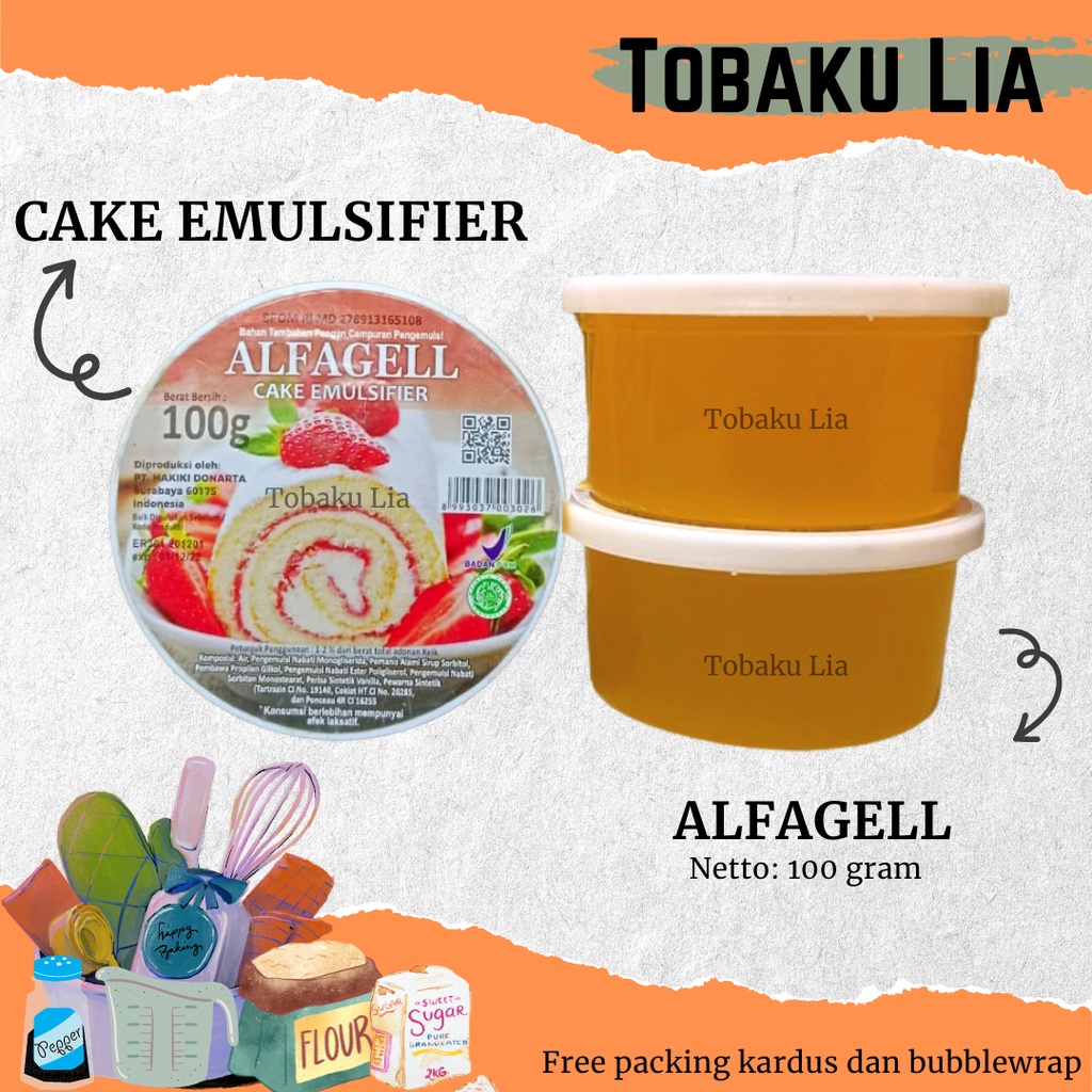 

ALFAGELL CAKE EMULSIFIER KEMASAN 100 GRAM