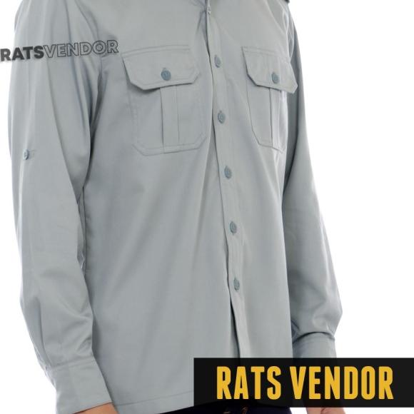 Kemeja Outdoor / Lapangan / Gunung / PDL Lengan Panjang Abu-Abu - XL