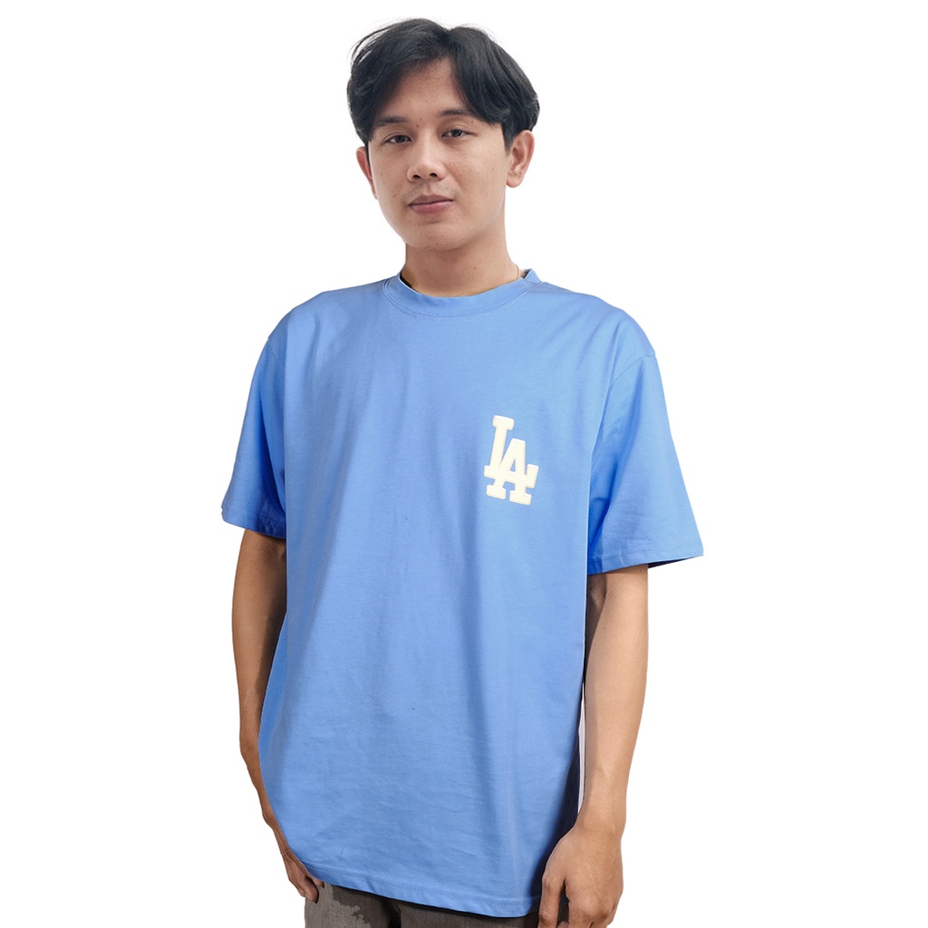 M7B Like NY Yankees Back Text T-Shirt Light Blue