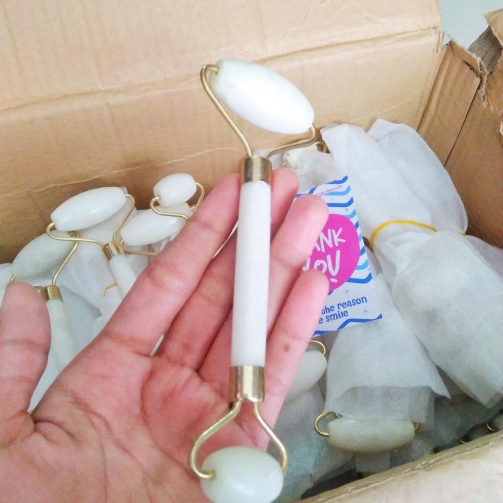 GUA SHA &amp; JADE ROLLER ALAT PIJAT WAJAH GUASHA PIJAT BADAN ORGANIC KUMIKO