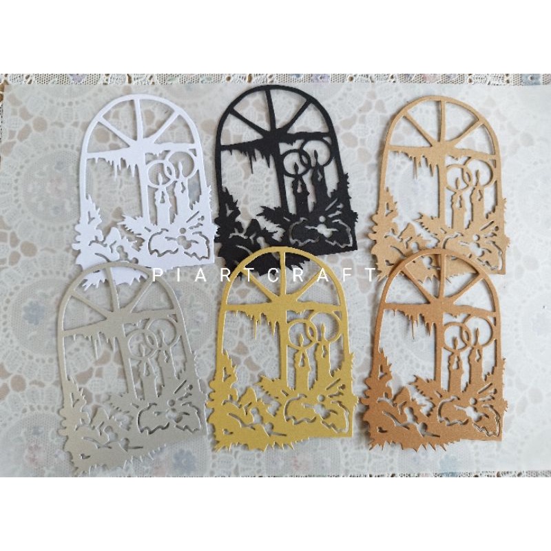 

seri CHRISTMAS - Window - isi 3 pcs - Dies cut / cut dies DIY scrapbook / vintage journal / album
