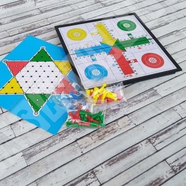 Ludo, Ular Tangga, Halma Magnet 3 in 1