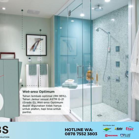 Gipsum WR Jayaboard 9mm / Gypsum Jaya Wet Area Tahan Anti Lembab