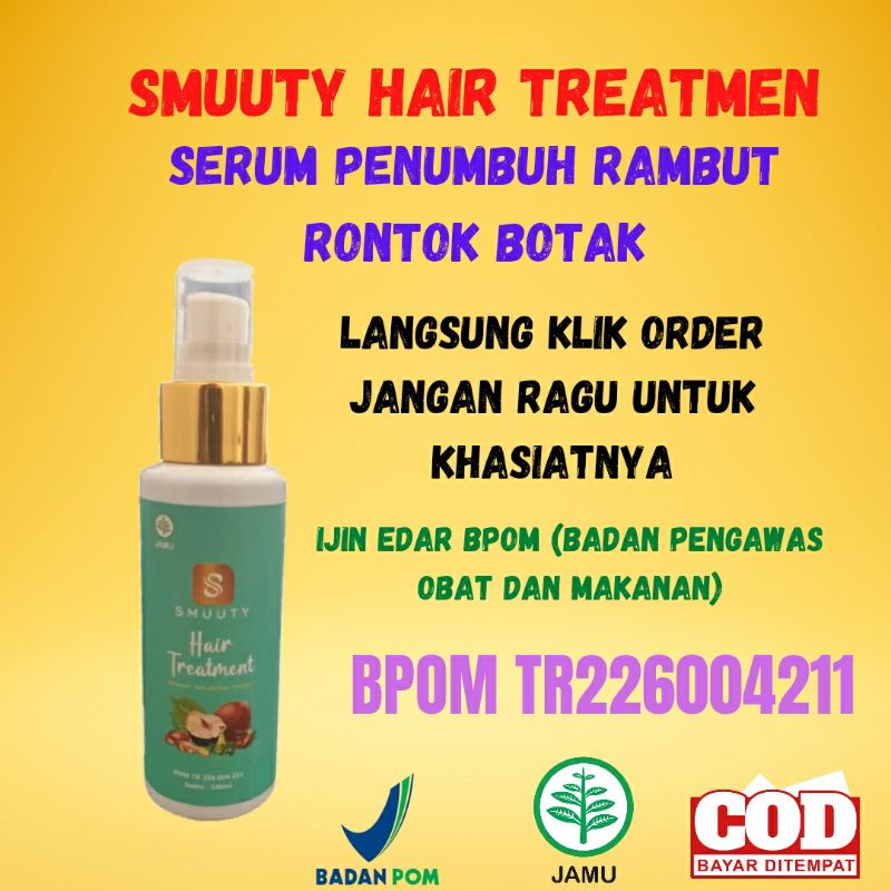 SMUUTY HAIR TREATMENT SERUM PENUMBUH RAMBUT RONTOK BOTAK