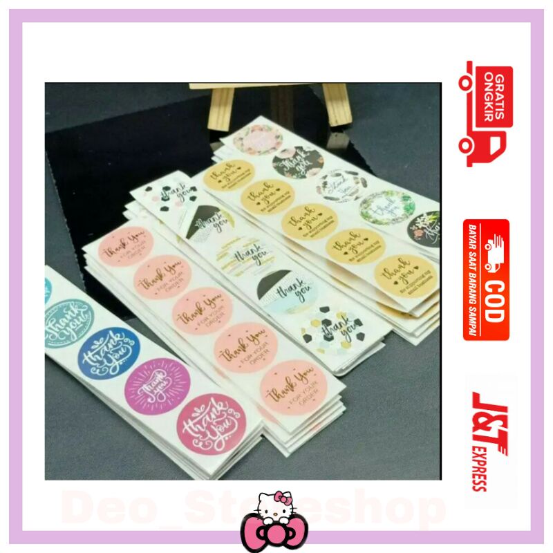 

STIKER LABEL ISI 50 PCS STIKER THANK YOU FOR ORDER SARANGHEYO LOVE