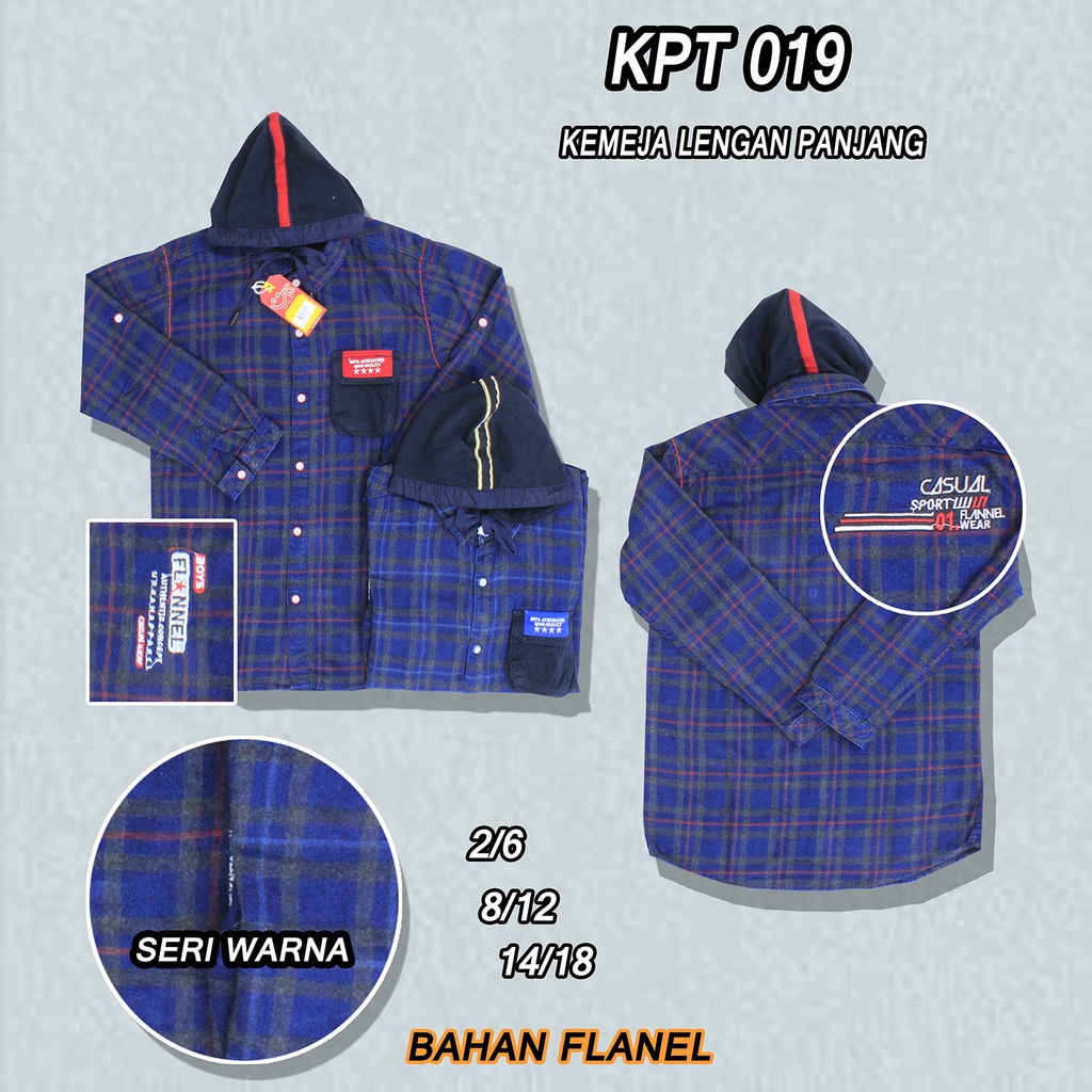 Kemeja Anak. Kemeja anak Laki-Laki Bahan Flanel Hoodie UIS KPT 019
