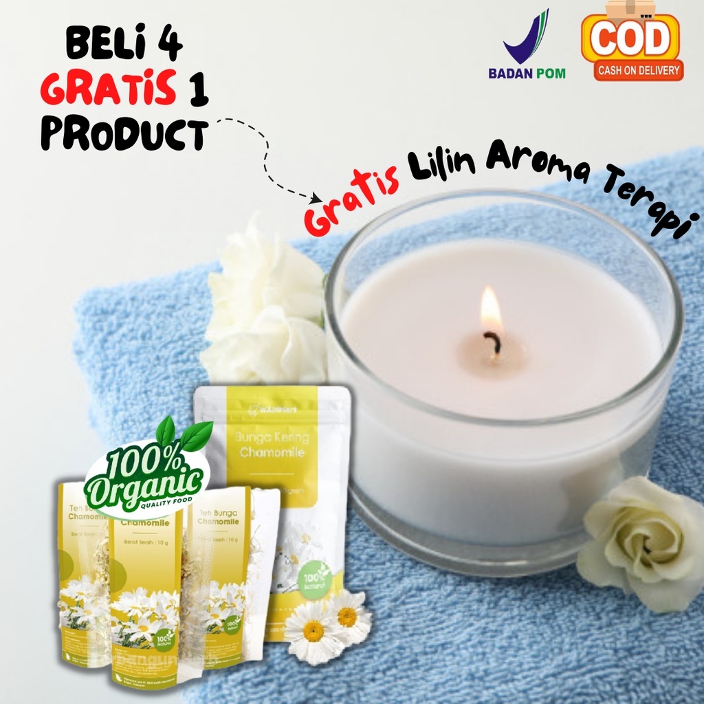 

Beli 4 Gratis 1 Produk Teh Celup Chamomile Minuman Herbal Relaksasi Berkhasiat Antioksidan