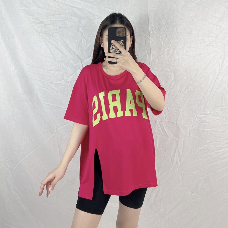 Kaos Oversize Jumbo Slit Prs / Kaos Wanita Jumbo