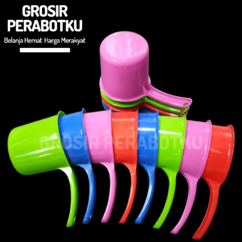 Gayung Mandi Plastik Warna Bulat Polos Ciduk Air Water Scooper Bahan Tebal Kuat Murah