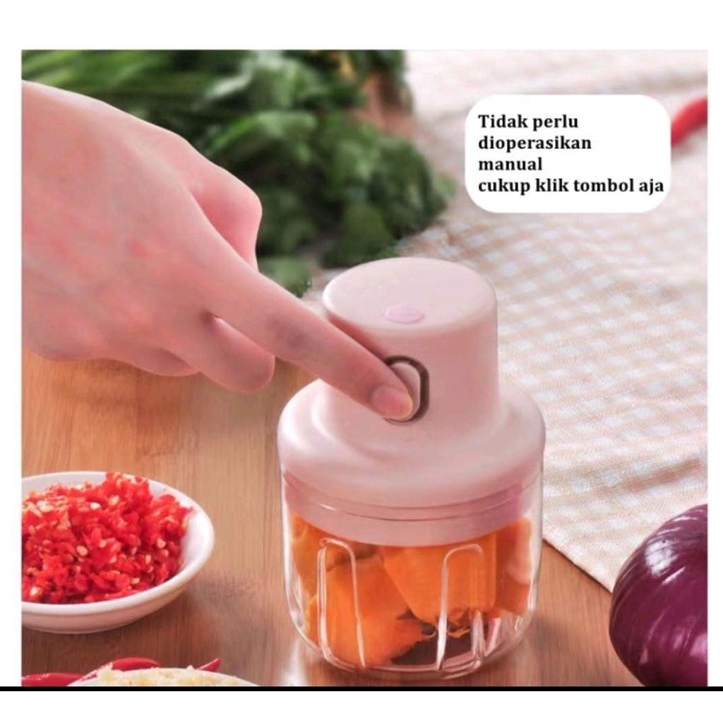 Blender Portabel Elektrik Tanpa Kabel / Mini Chopper