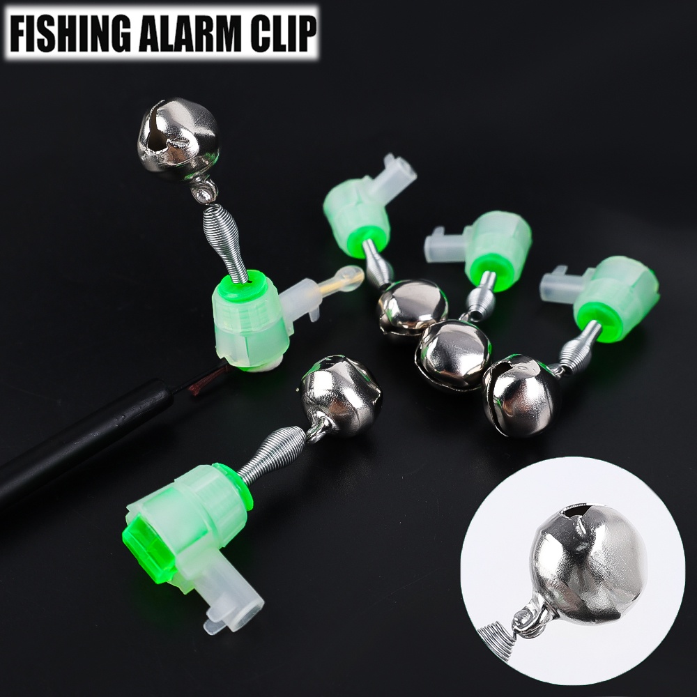 5pcs / Set Bel Alarm Gigitan Ikan Bentuk Spiral Untuk Joran Pancing