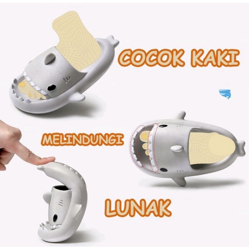 Sandal Anak HIU Sandal Baby Shark Import Sandal Karakter Cartoon Nexas 219 Import