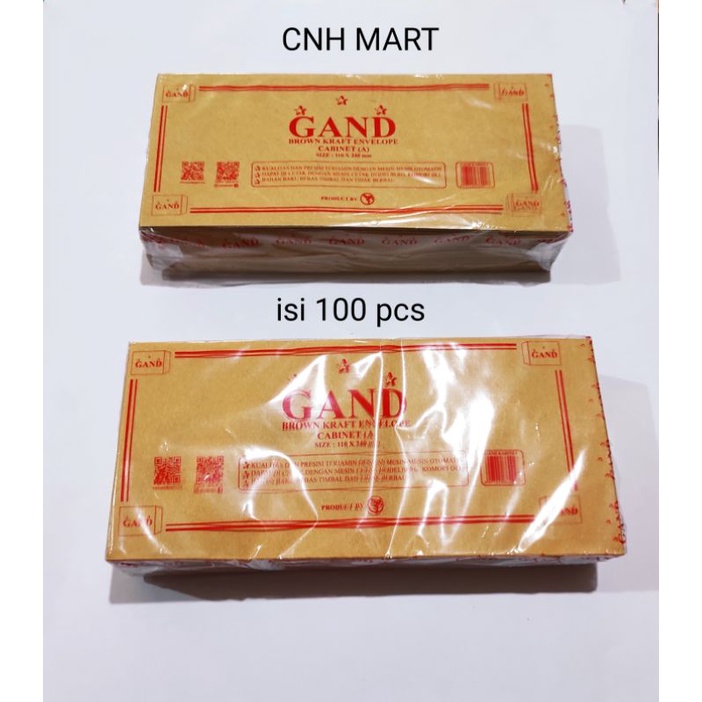 

Amplop Coklat Gaji Gand Paper - Amplop Coklat Kabinet - Amplop Coklat Gaji No Seal (100 PCS) - Harga 1 Pak