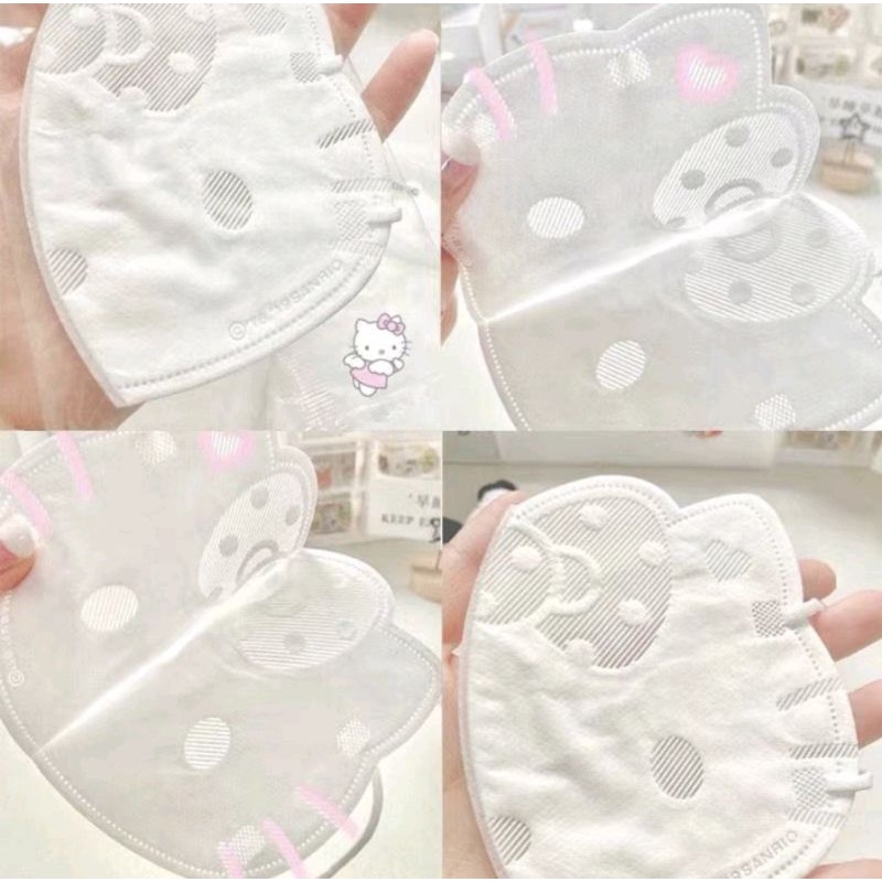 Masker Duckbill Dewasa Hello Kitty Fashion isi 10 pcs 3D Cute Mask