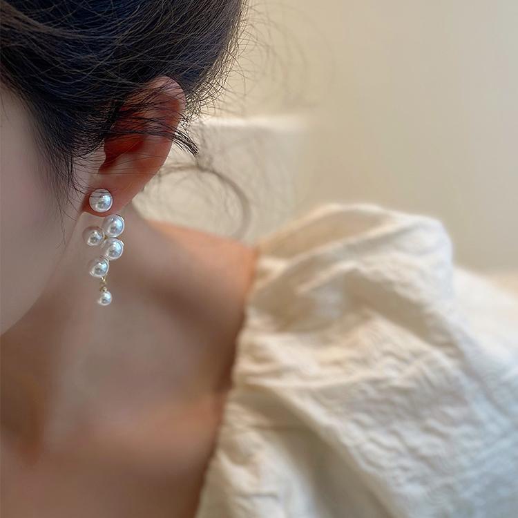 Anting Berpohon Mutiara Aksesoris Telinga Wanita Korea vintage Elegan