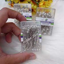 1 Kotak Jarum Pentul Warna Hitam / Peniti pentul Hijab/ Jarum Tajam Stainless Steel 1½