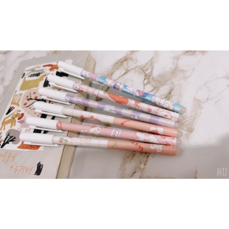 (12pcs) pen bisa hapus/pen gel hapus/erasable pen/pen hapus lucu fancy ODEMEI-HAPPY RABBIT