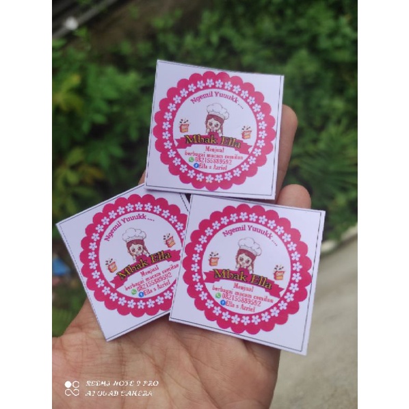 

stiker logo makanan bisa req isi 105lembar