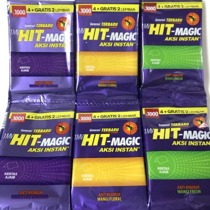 Hit Magic Obat / Anti Nyamuk Bakar Kertas Ajaib Sachet 1 Renceng