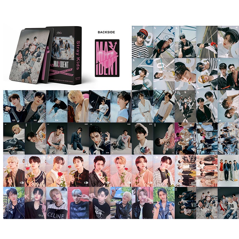 55pcs / Kotak Kartu Foto LOMO Album Stray Kids 2022 MAXIDENT