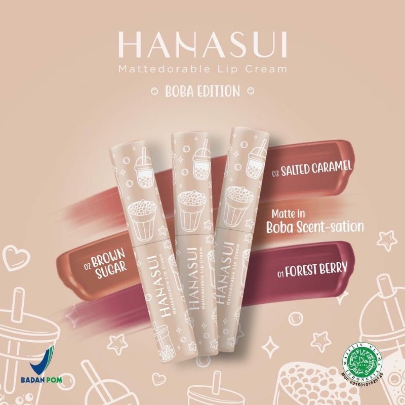 HANASUI BOBA EDITION - LIPCRRAM HANASUI BOBA NEW!