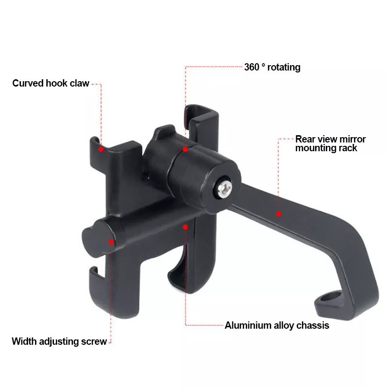 MH - Holder Motor Kaca Spion Bahan Besi Metal Universal Holder Spion HM2