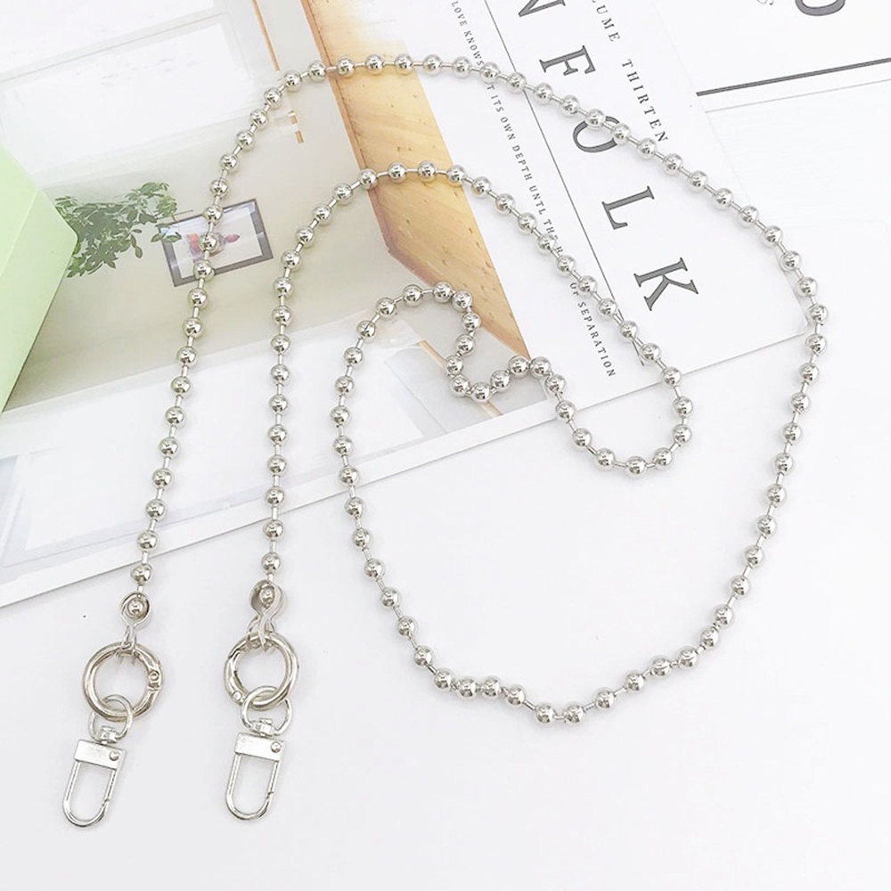 Tali lanyard anti Hilang Bahan Metal Aksen Mutiara Untuk Handphone