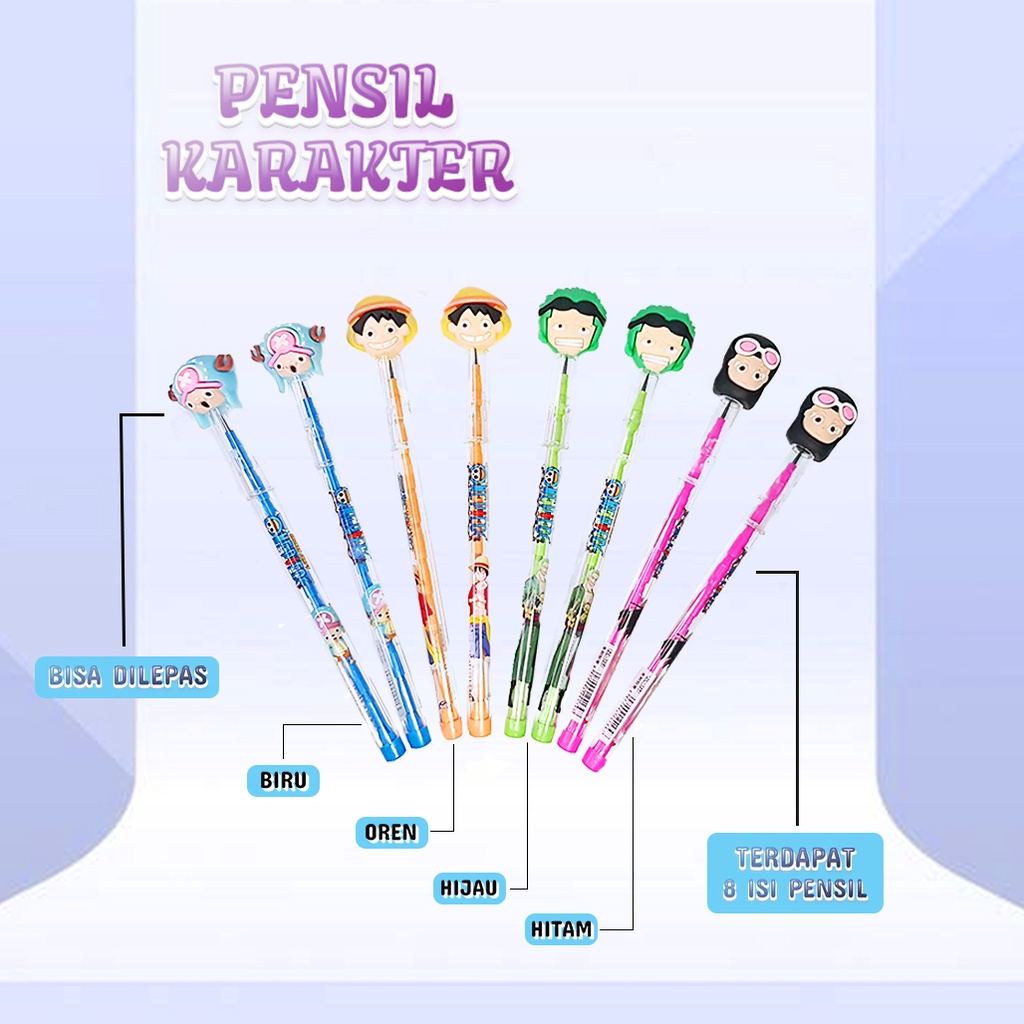 Pensil Cabut / Pensil Lantu / Pensil Bensia Karakter Lucu 139