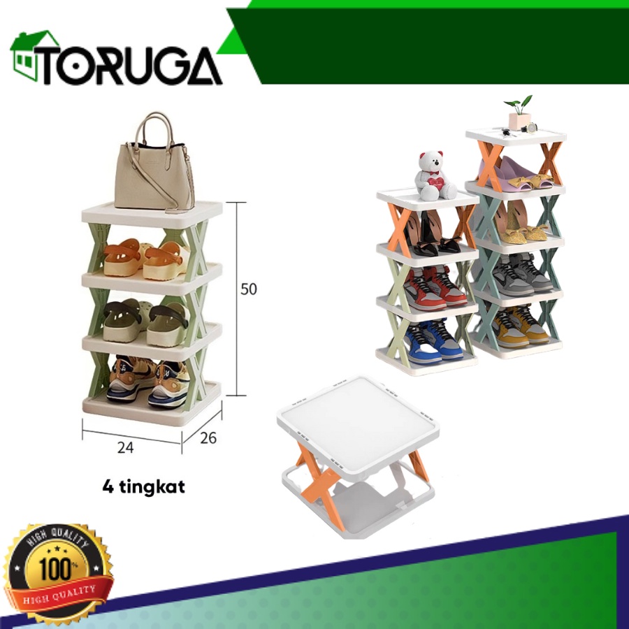 Rak Sepatu 5 Susun Silang Shape Premium Non Slip Shoe rack